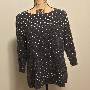 Black and White Heart Tee